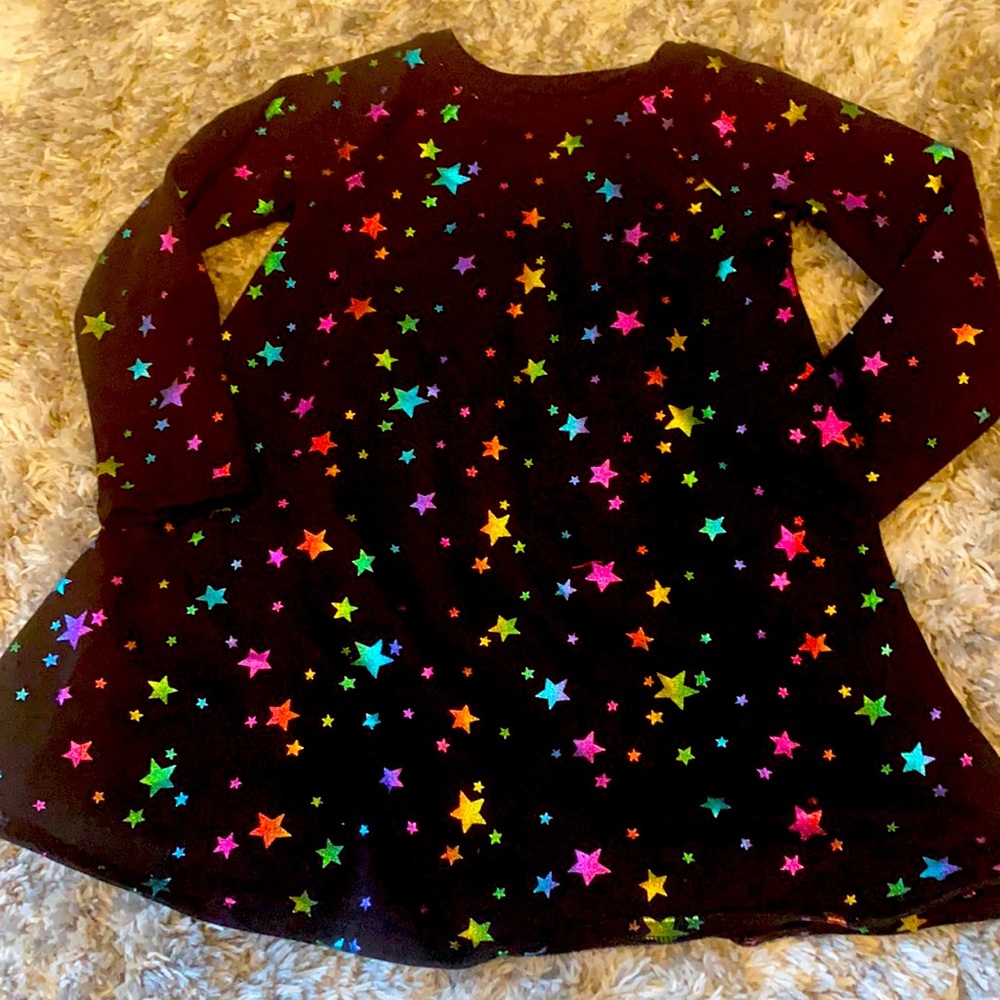 Girls rainbow stars dress